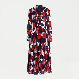 J Crew Midi Dress with Accordion Pleats - Size 10